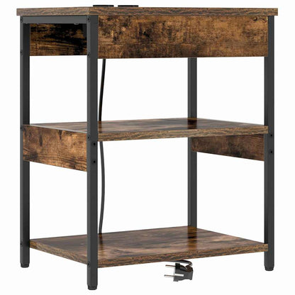 Bedside Cabinet Smoked Oak 41 x 31 x 51 cm Engineered Wood