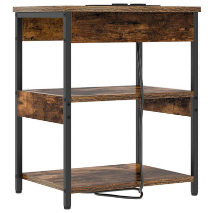 Bedside Cabinet Smoked Oak 41 x 31 x 51 cm Engineered Wood