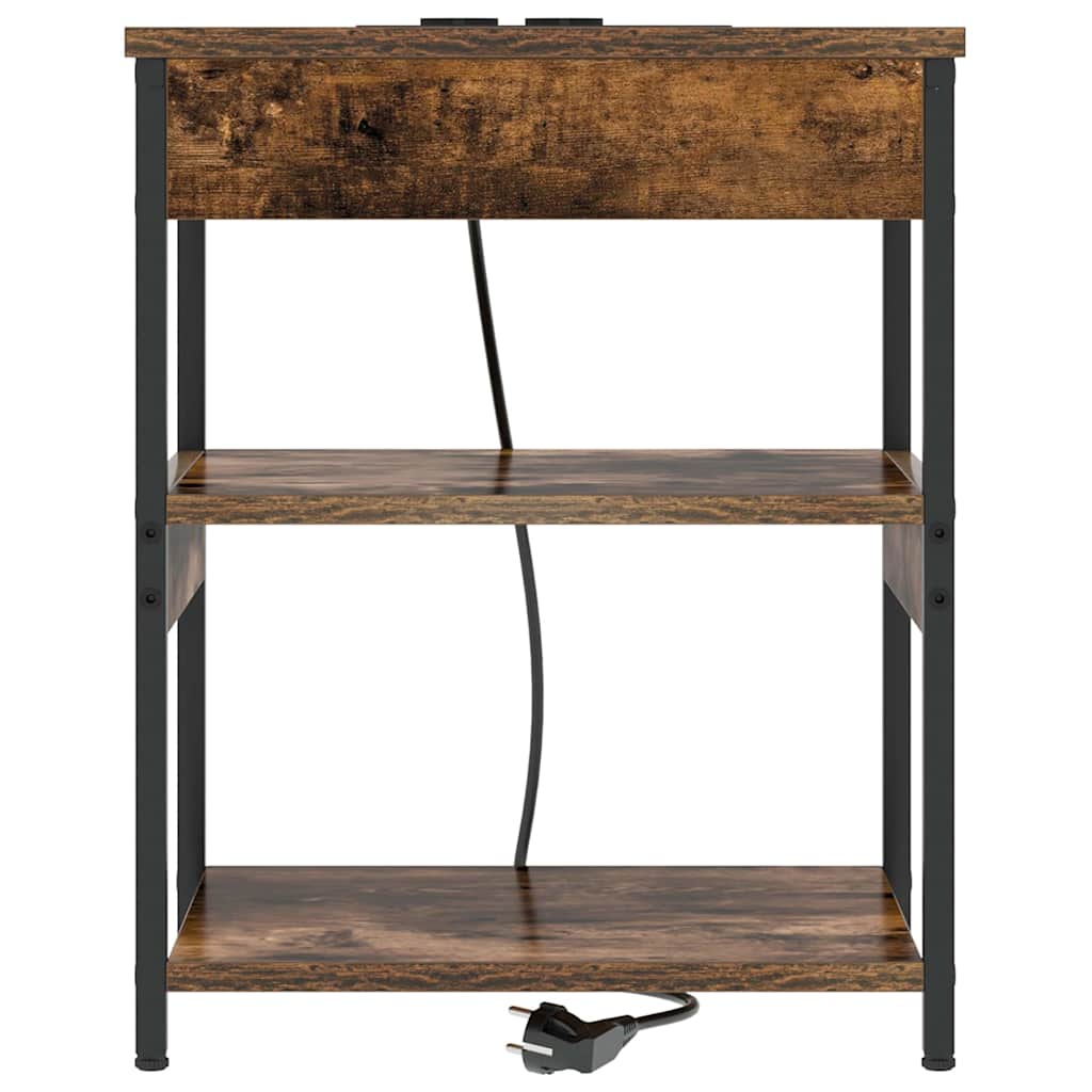 Bedside Cabinet Smoked Oak 41 x 31 x 51 cm Engineered Wood