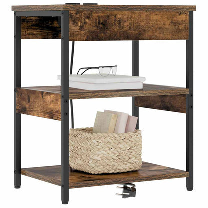 Bedside Cabinet Smoked Oak 41 x 31 x 51 cm Engineered Wood