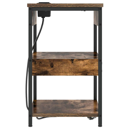 Bedside Cabinet Smoked Oak 41 x 31 x 51 cm Engineered Wood