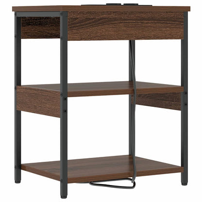 Bedside Cabinet 2 pcs Brown Oak 41 x 31 x 51 cm Engineered Wood