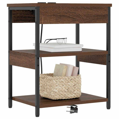 Bedside Cabinet 2 pcs Brown Oak 41 x 31 x 51 cm Engineered Wood