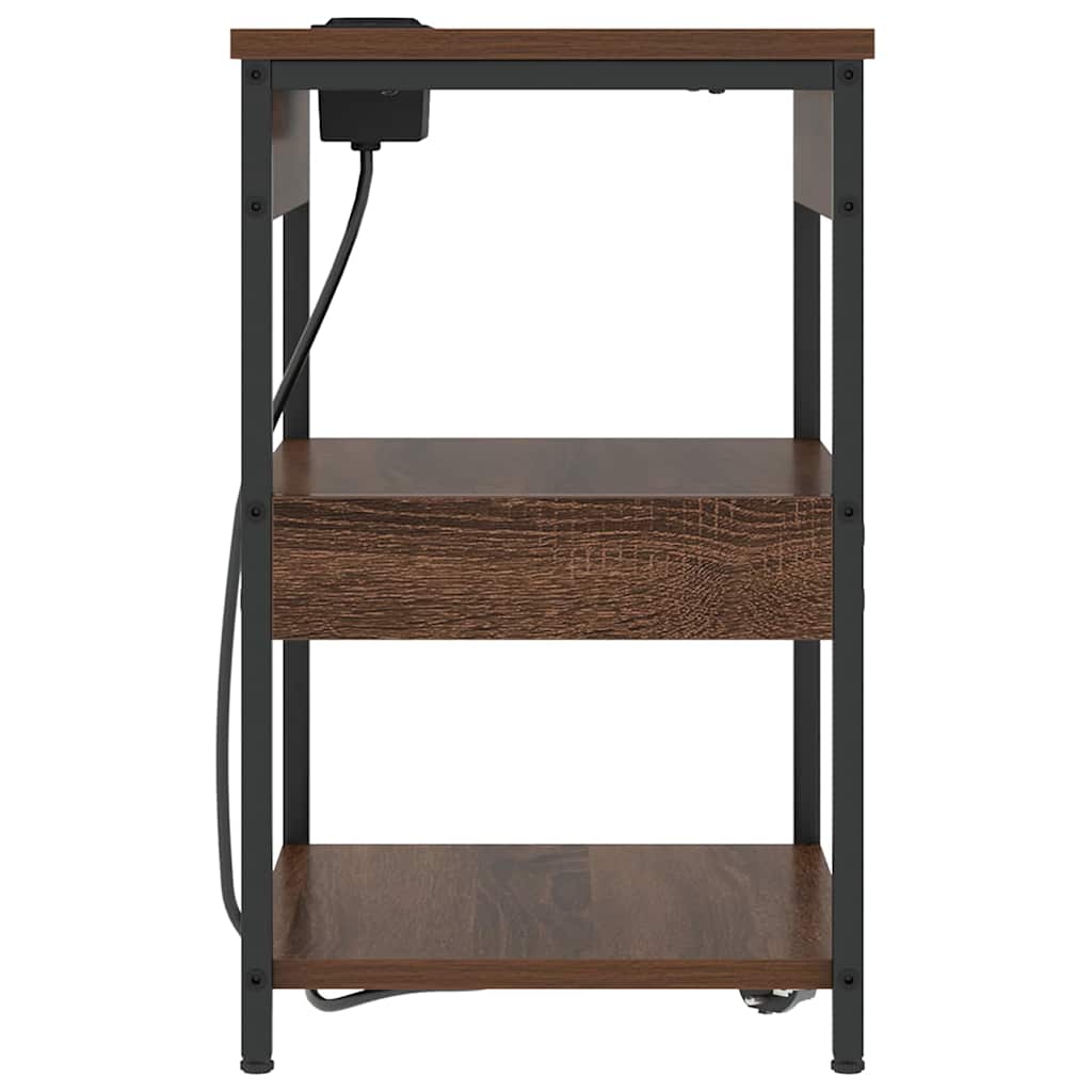 Bedside Cabinet 2 pcs Brown Oak 41 x 31 x 51 cm Engineered Wood