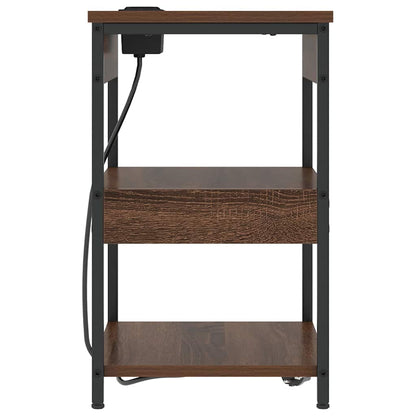 Bedside Cabinet 2 pcs Brown Oak 41 x 31 x 51 cm Engineered Wood