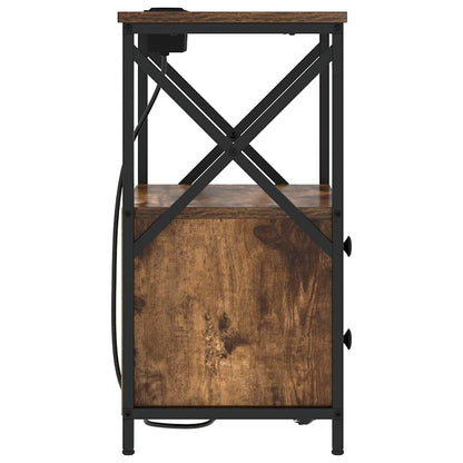 Bedside Cabinet Smoked Oak 40 x 31 x 60 cm Engineered Wood