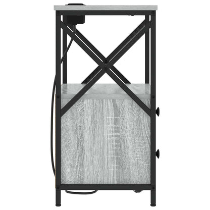 Bedside Cabinet with Drawer 2 pcs Grey Sonoma 40 x 31 x 60 cm