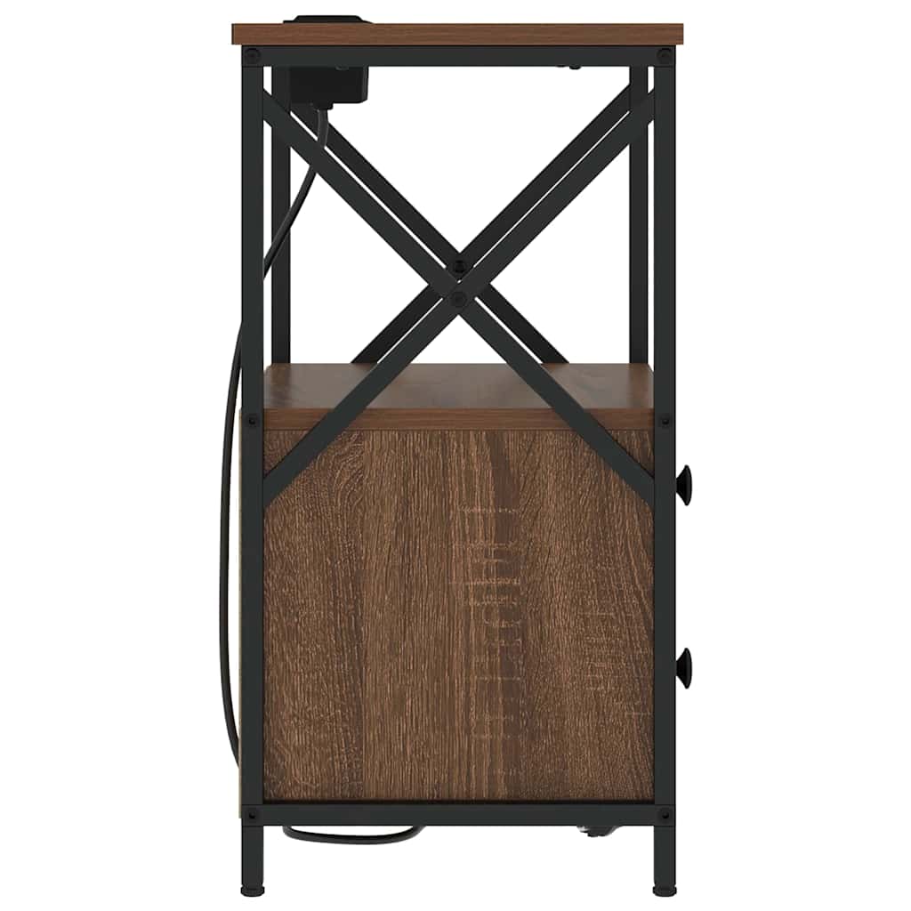 Bedside Cabinet 2 pcs Brown Oak 40 x 31 x 60 cm Engineered Wood