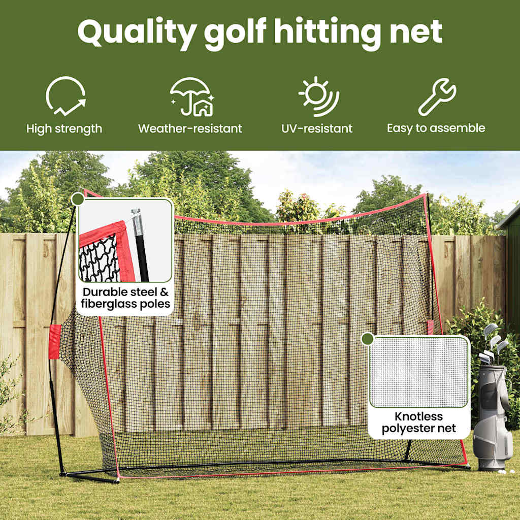 Golf Training Aid Black 314 x 92 x 214 cm Polyester