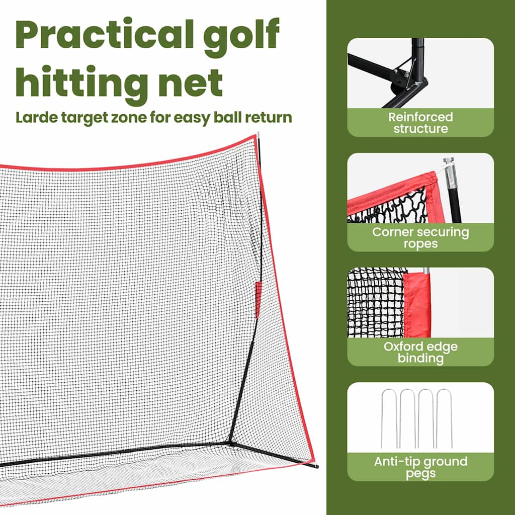 Golf Training Aid Black 314 x 92 x 214 cm Polyester