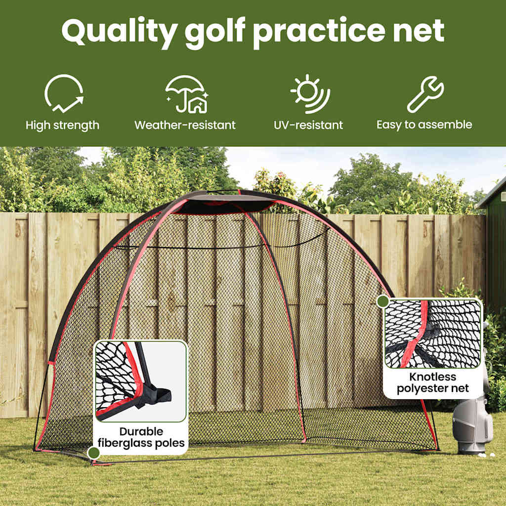 Golf Training Aid Black 314 x 150 x 206 cm Polyester