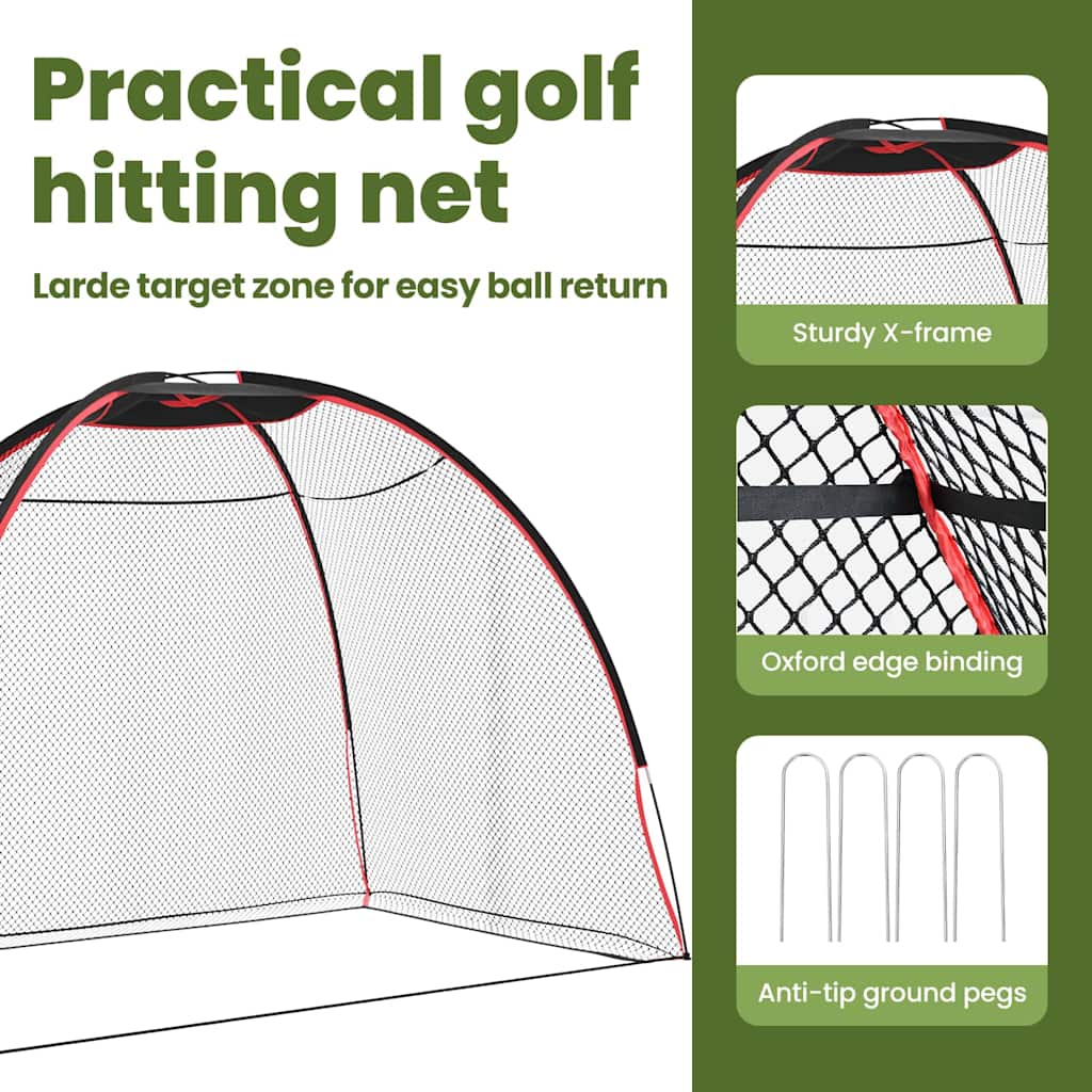 Golf Training Aid Black 314 x 150 x 206 cm Polyester