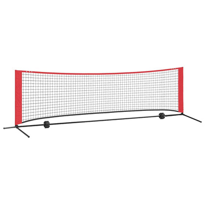 Tennis Net Folding Black and Red 301 x 90.5 x 87 cm Polyester