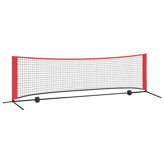 Tennis Net Folding Black and Red 301 x 90.5 x 87 cm Polyester