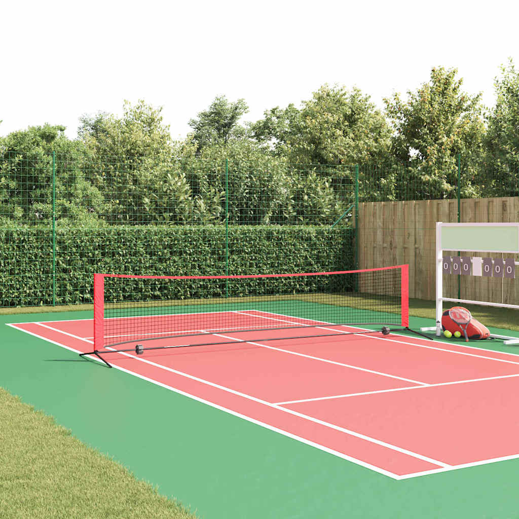 Tennis Net Folding Black and Red 396 x 92 x 87 cm Polyester