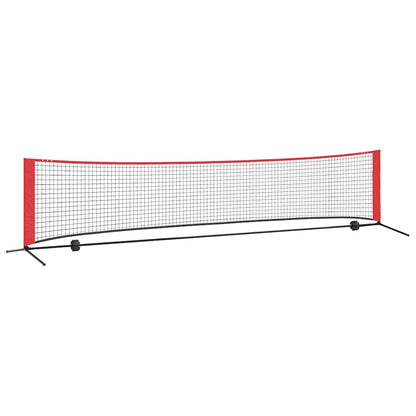 Tennis Net Folding Black and Red 396 x 92 x 87 cm Polyester