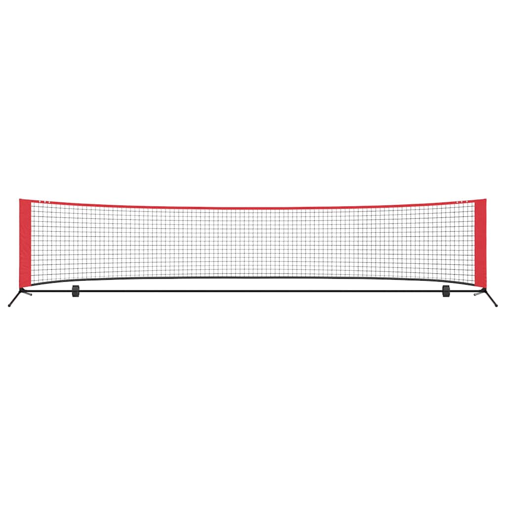 Tennis Net Folding Black and Red 396 x 92 x 87 cm Polyester