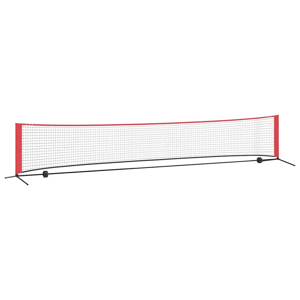 Tennis Net Folding Black and Red 494.5 x 90 x 87 cm Polyester