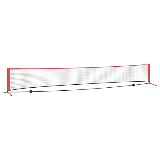 Tennis Net Folding Black and Red 595 x 90.5 x 87 cm Polyester