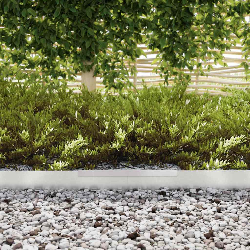 Lawn Edging 450 x 10 cm Stainless Steel Silver