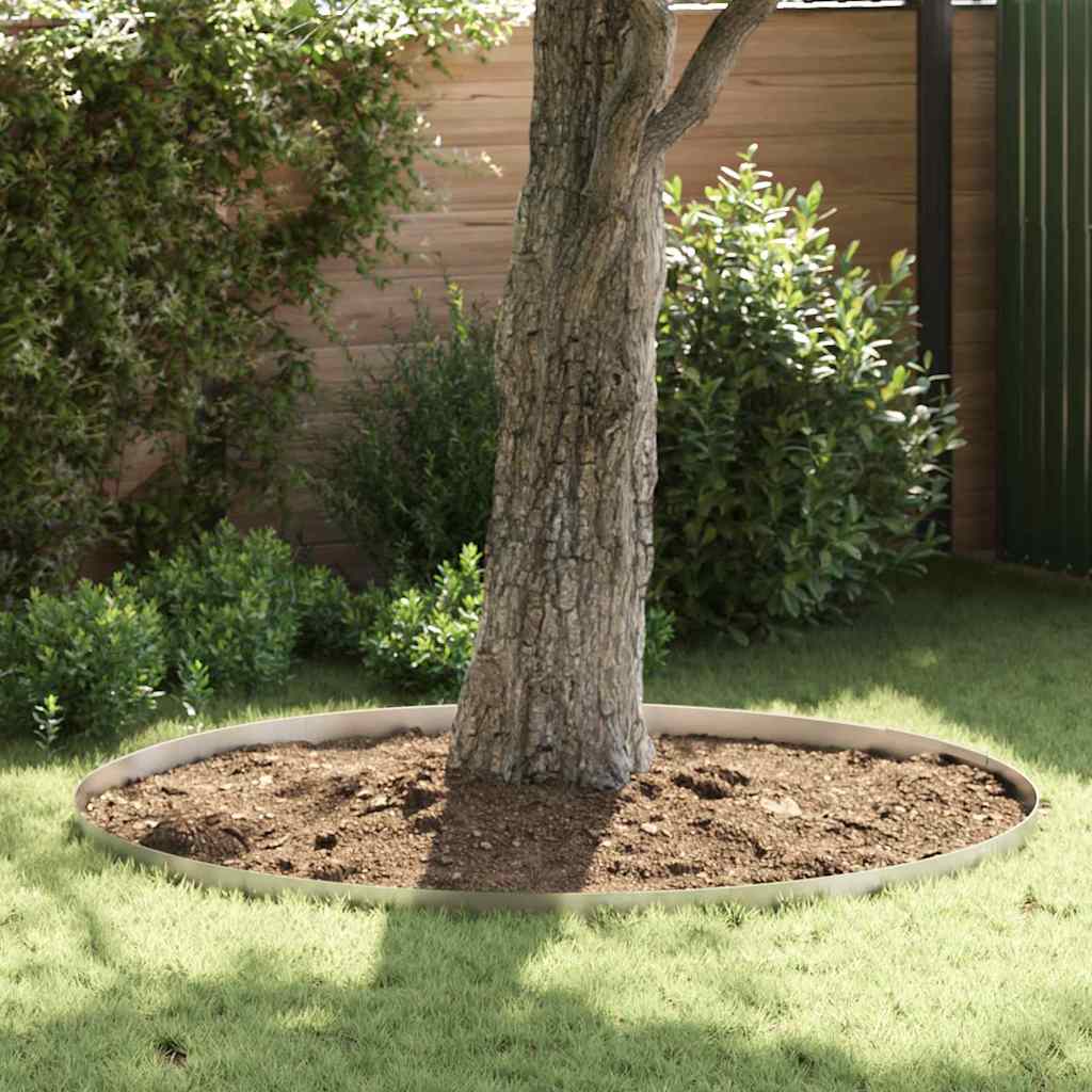 Lawn Edging 450 x 10 cm Stainless Steel Silver