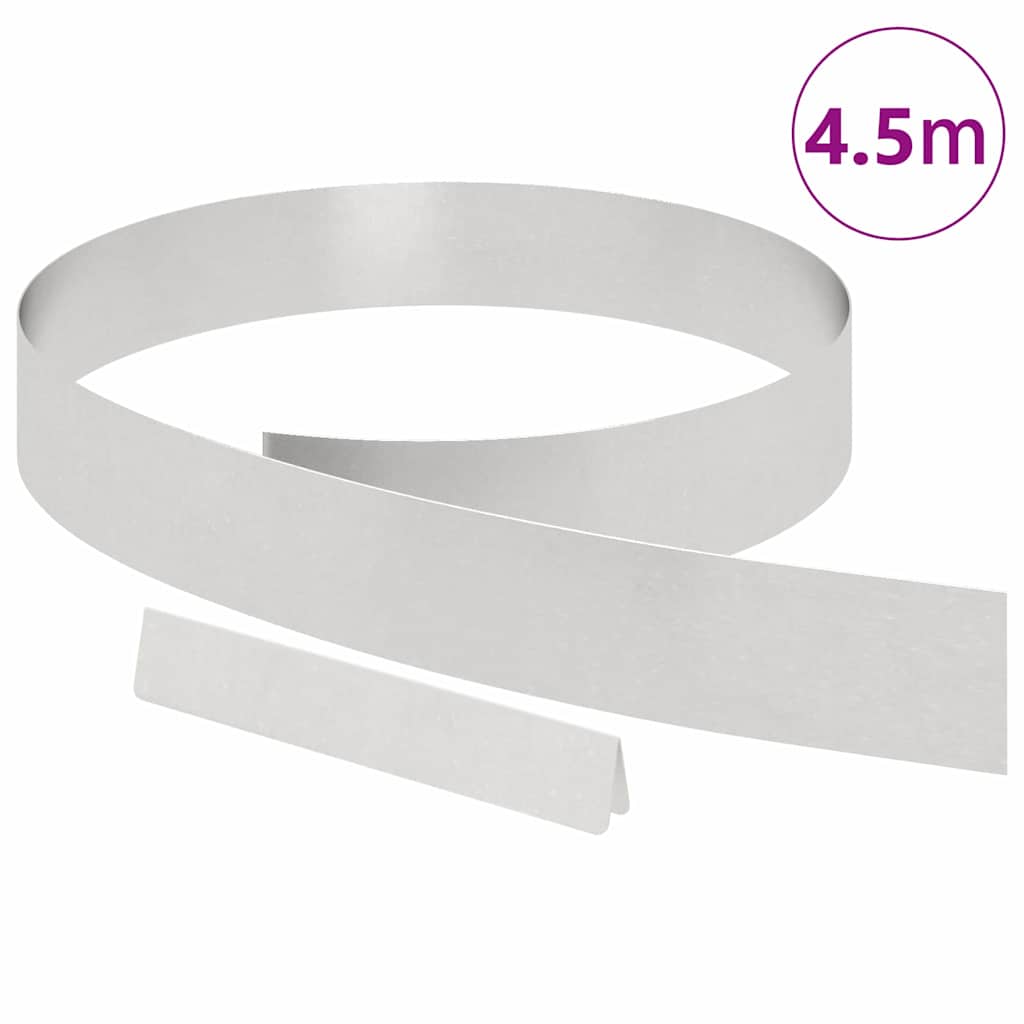 Lawn Edging 450 x 10 cm Stainless Steel Silver