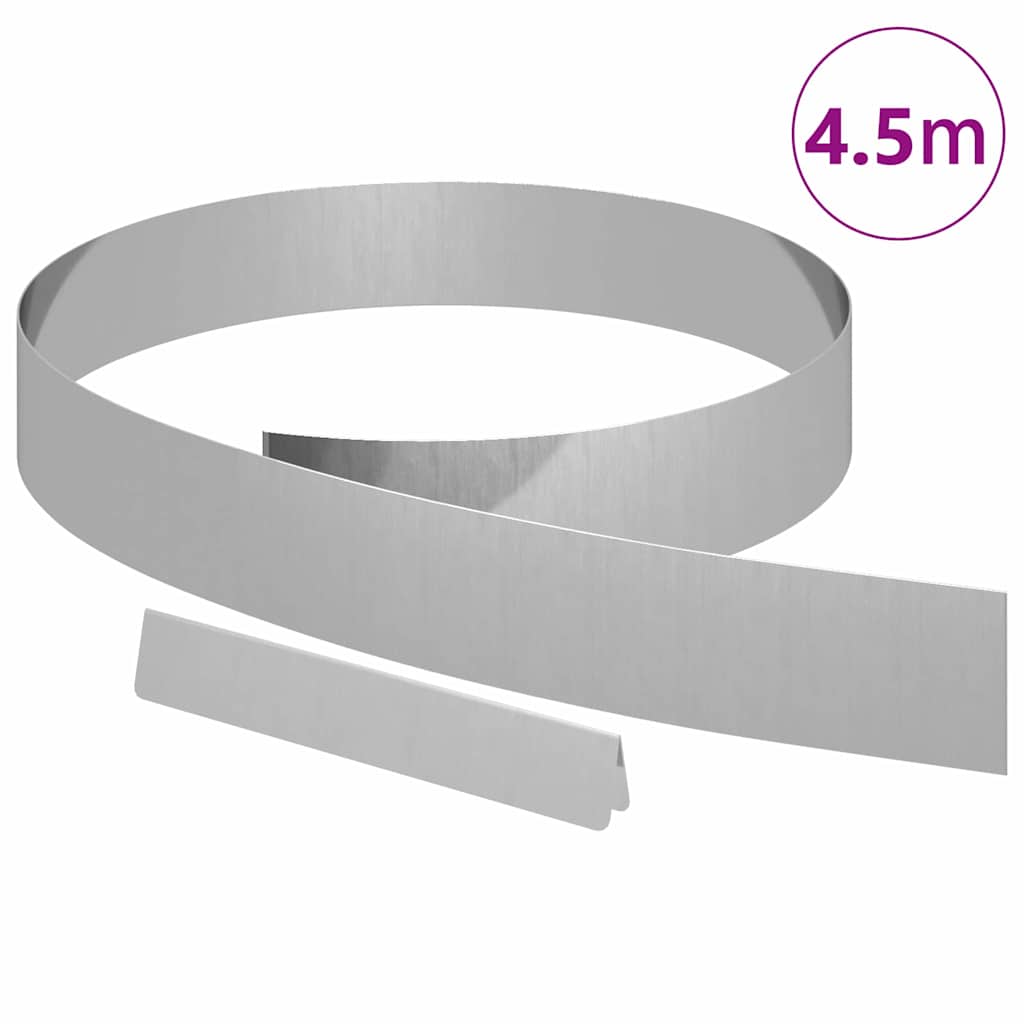 Lawn Edging Silver 450 x 0.05 x 10 cm Galvanised Steel