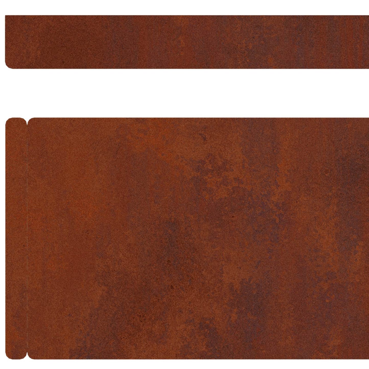 Lawn Edging 4 pcs Rusty 450 x 0.05 x 10 cm Weathering Steel