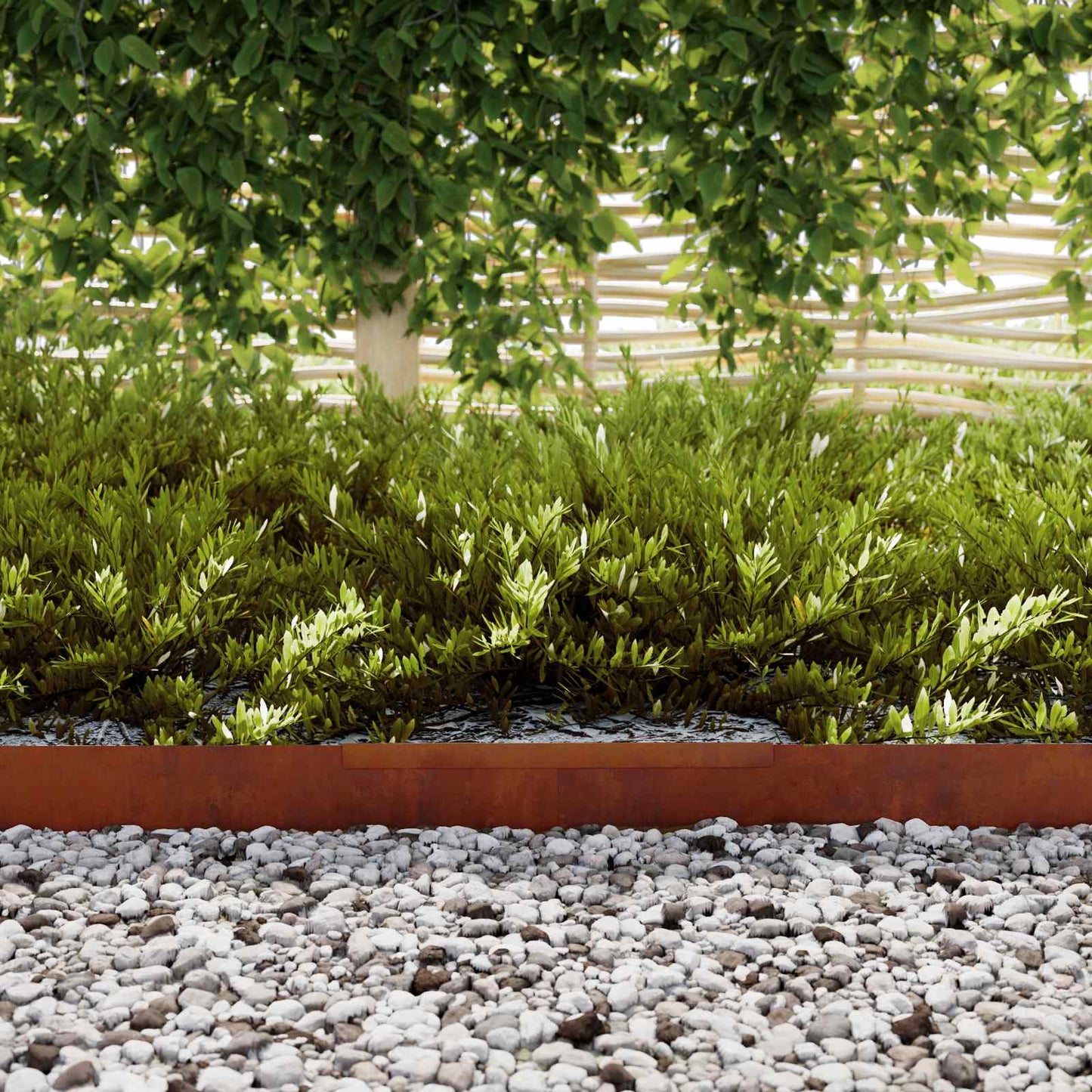 Lawn Edging 4 pcs Rusty 450 x 0.05 x 10 cm Weathering Steel