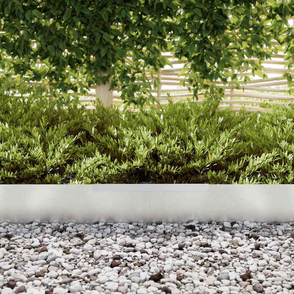 Lawn Edging 450 x 15 cm Stainless Steel Silver