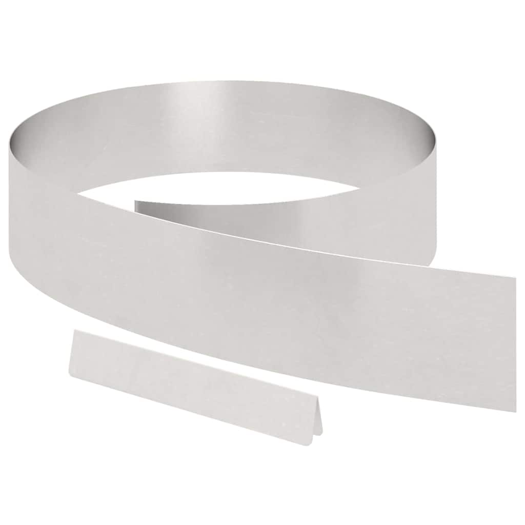 Lawn Edging 450 x 15 cm Stainless Steel Silver