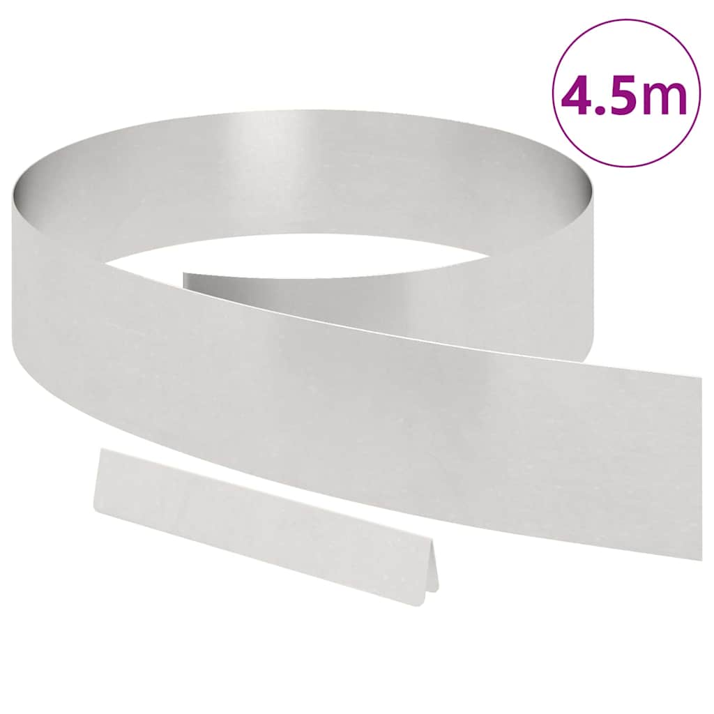 Lawn Edging 450 x 15 cm Stainless Steel Silver