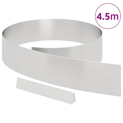 Lawn Edging 450 x 15 cm Stainless Steel Silver