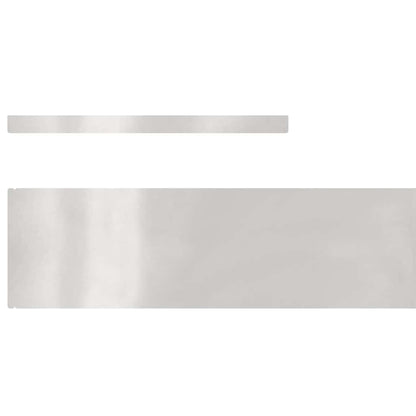 Lawn Edging 4 pcs 450 x 15 cm Stainless Steel Silver