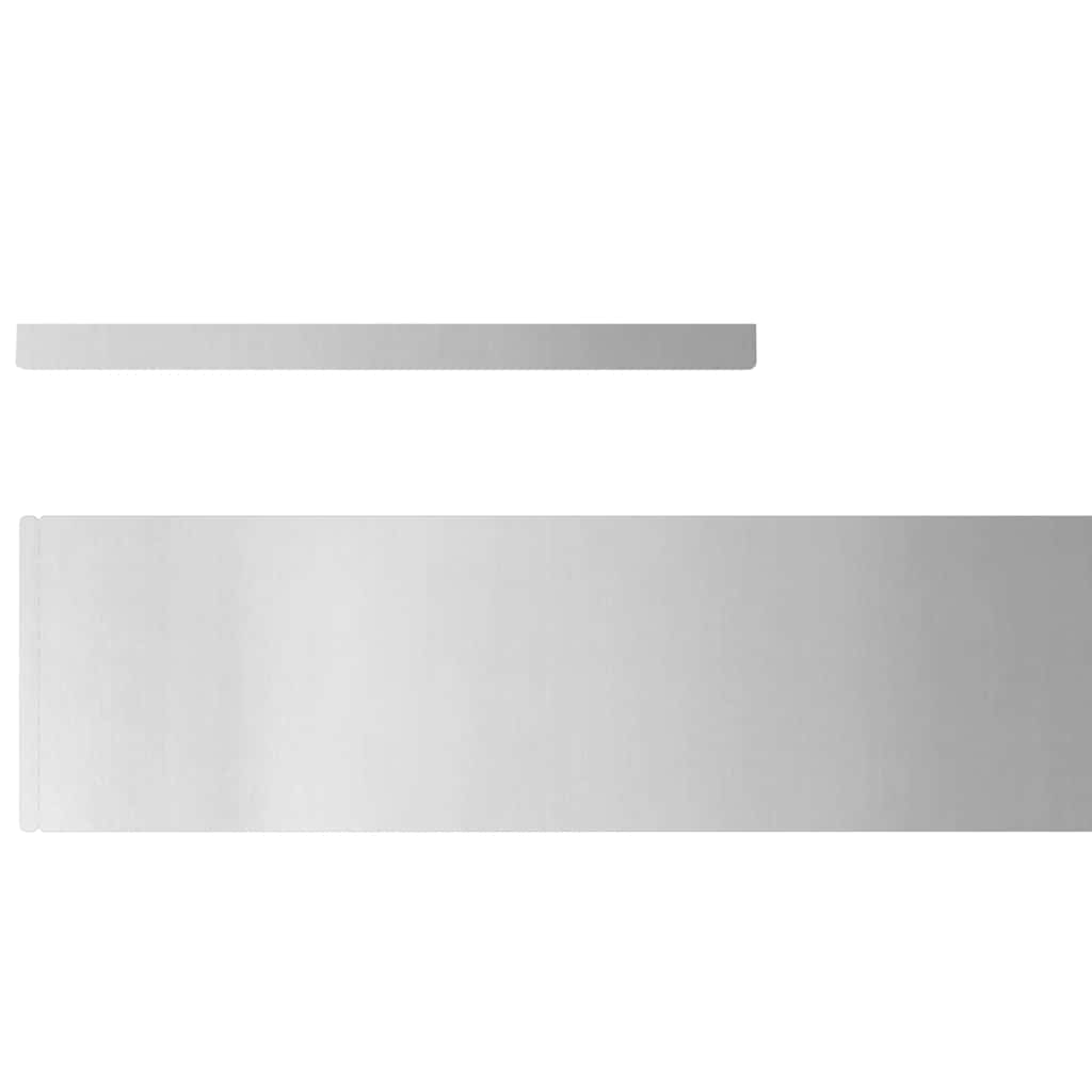Lawn Edging Silver 450 x 0.05 x 15 cm Galvanised Steel