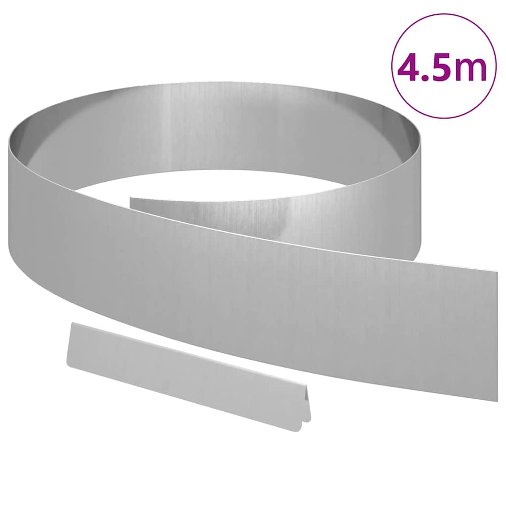 Lawn Edging Silver 450 x 0.05 x 15 cm Galvanised Steel