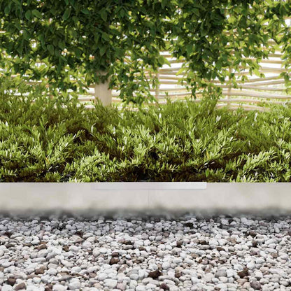Lawn Edging 4 pcs Silver 450 x 0.05 x 15 cm Galvanised Steel
