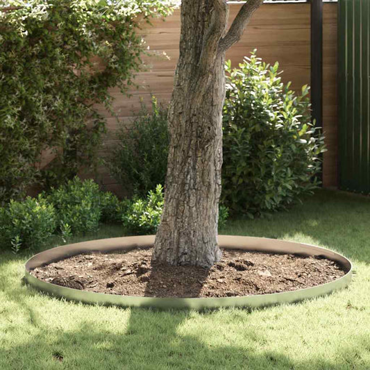 Lawn Edging 4 pcs 450 x 15 cm Galvanised Steel Silver