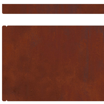 Lawn Edging 450 x 15 cm Weathering Steel Rusty