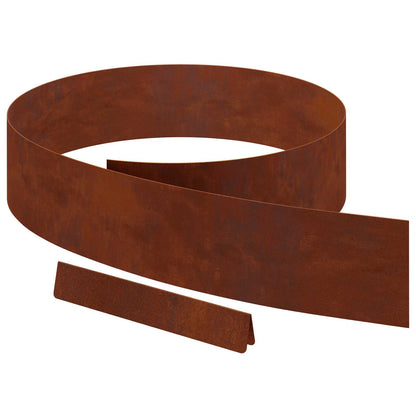 Lawn Edging 450 x 15 cm Weathering Steel Rusty