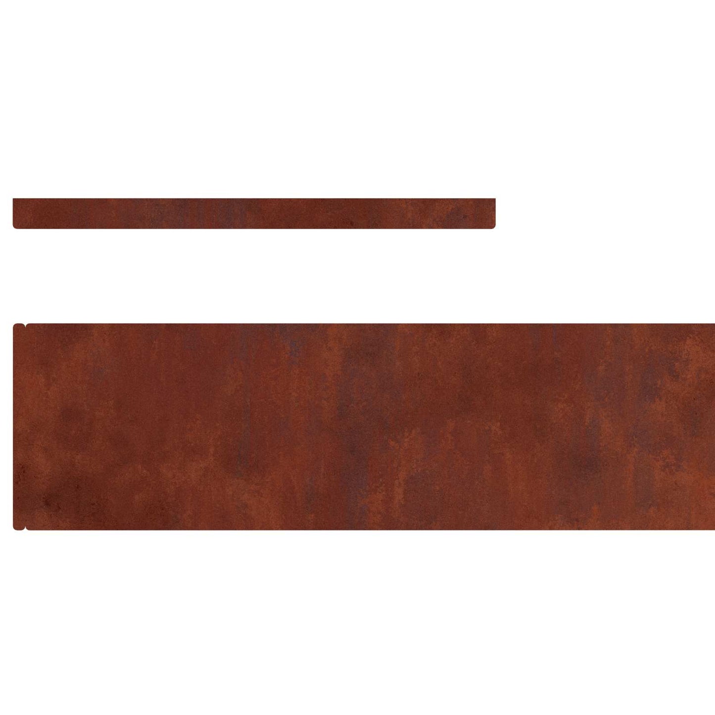 Lawn Edging 4 pcs Rusty 450 x 0.05 x 15 cm Weathering Steel
