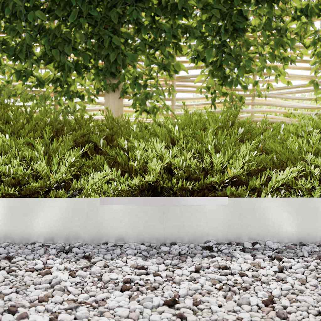 Lawn Edging 450 x 20 cm Stainless Steel Silver