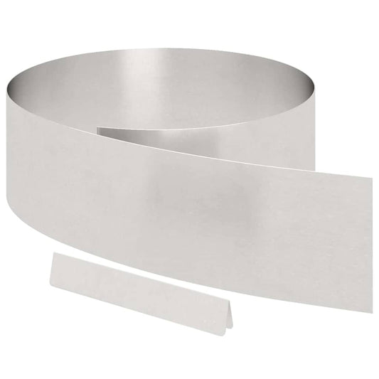 Lawn Edging 450 x 20 cm Stainless Steel Silver