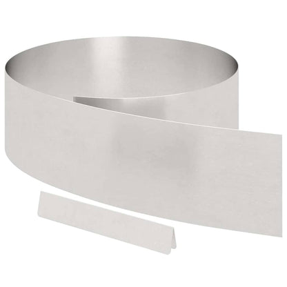 Lawn Edging 450 x 20 cm Stainless Steel Silver
