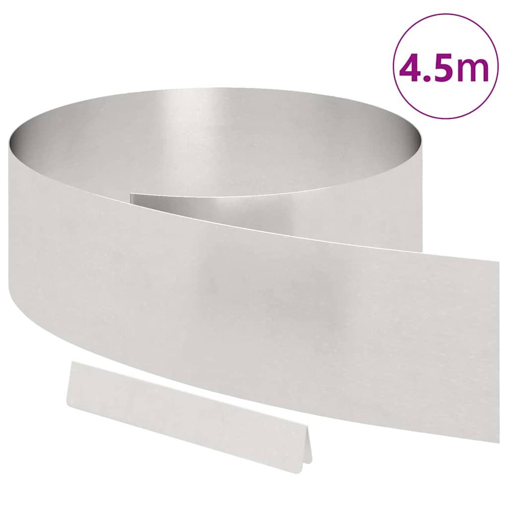 Lawn Edging 450 x 20 cm Stainless Steel Silver