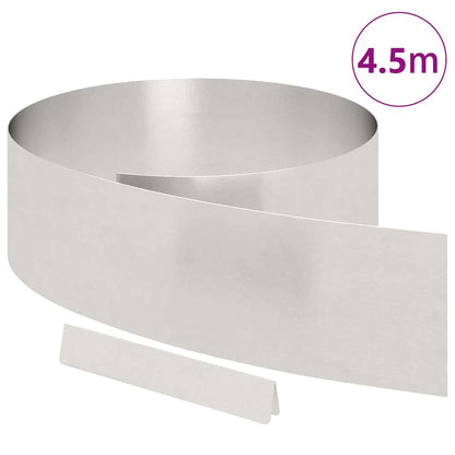 Lawn Edging 450 x 20 cm Stainless Steel Silver