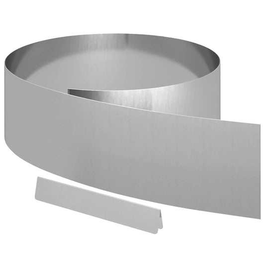 Lawn Edging 450 x 20 cm Galvanised Steel Silver