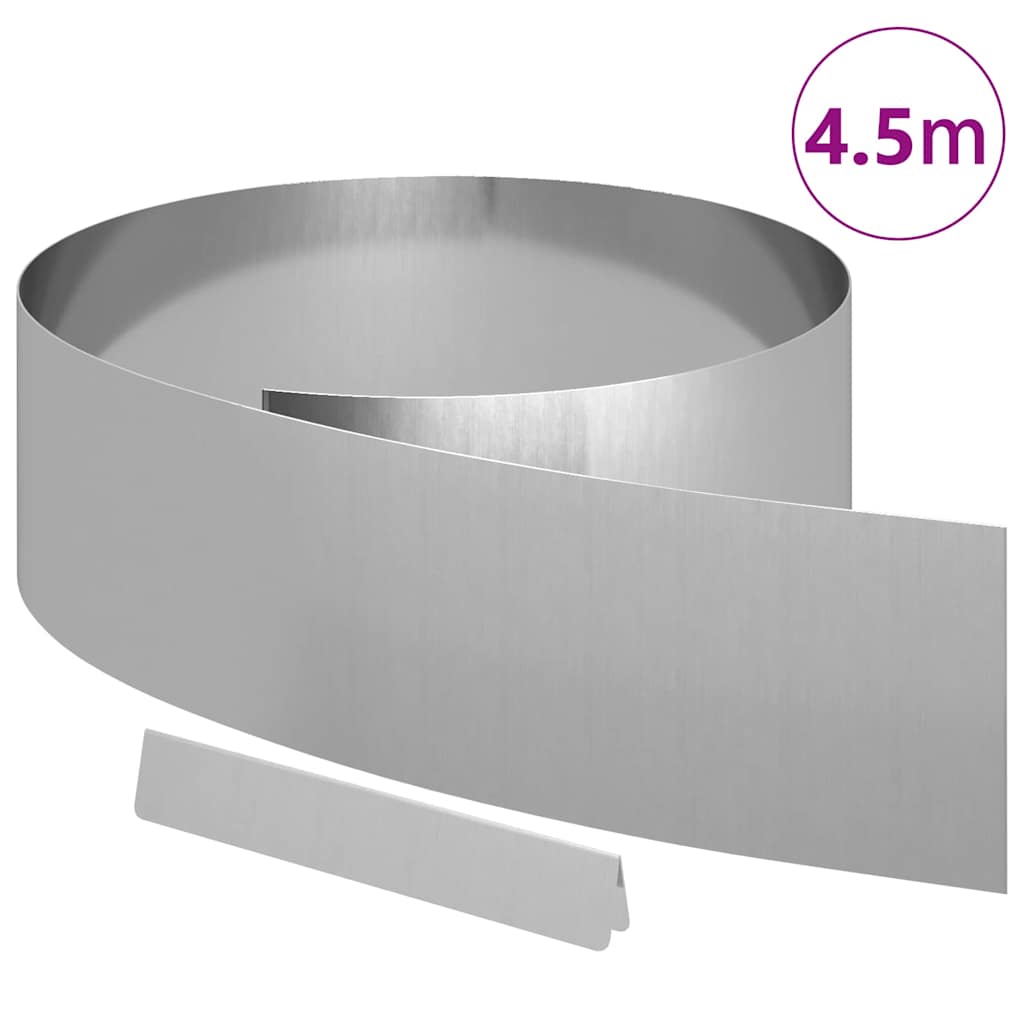 Lawn Edging Silver 450 x 0.05 x 20 cm Galvanised Steel