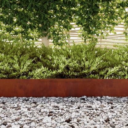 Lawn Edging 450 x 20 cm Weathering Steel Rusty