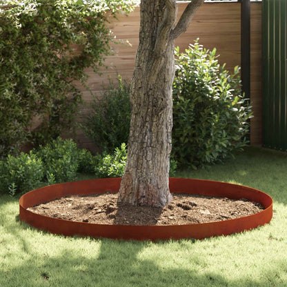 Lawn Edging 450 x 20 cm Weathering Steel Rusty